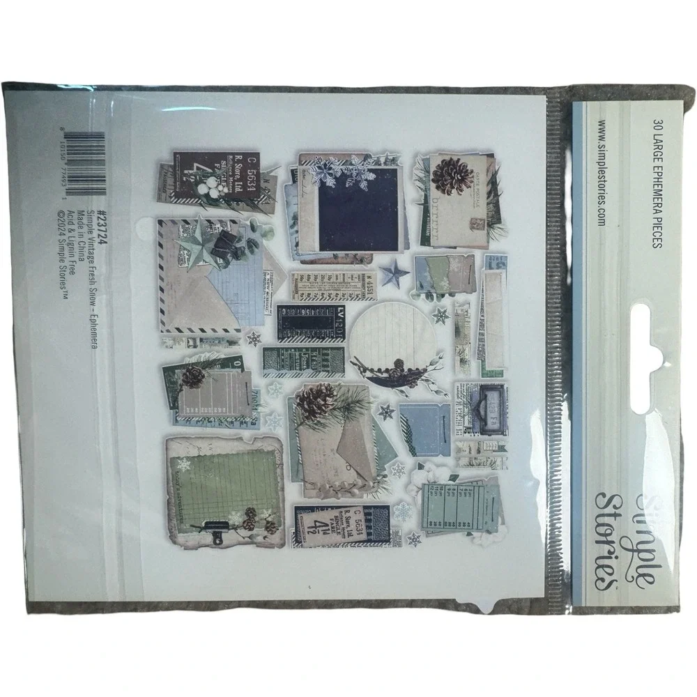 Simple Stories Heidi Swapp Ephemera Lace Ribbon Set White Good Winter Crafting